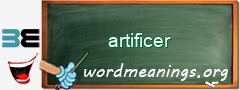 WordMeaning blackboard for artificer